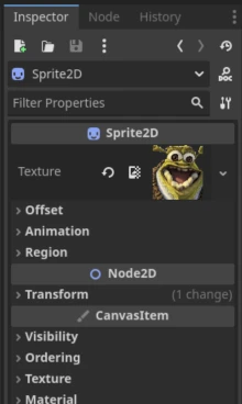 Sprite menu